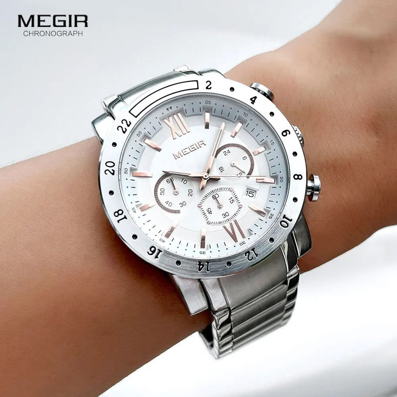 Relógio Masculino Aço Premium Megir