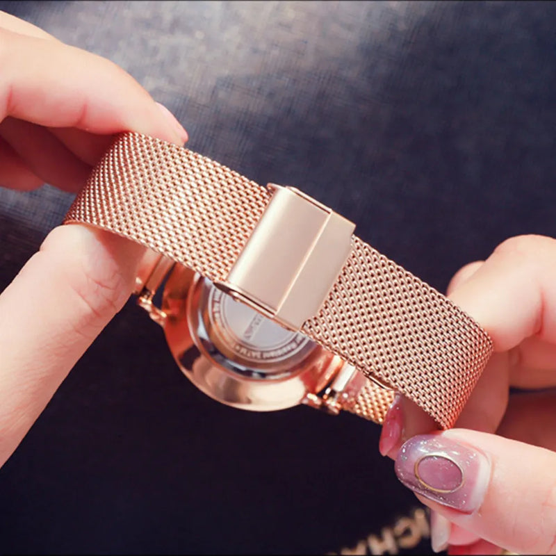 Relógio Feminino Minimalista + Bracelete